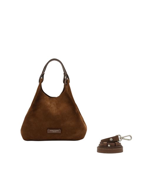 Borsa da donna in pelle martellata a mano, con tracolla removibile, colore cognac GIANNI CHIARINI | 9779CMPL14283